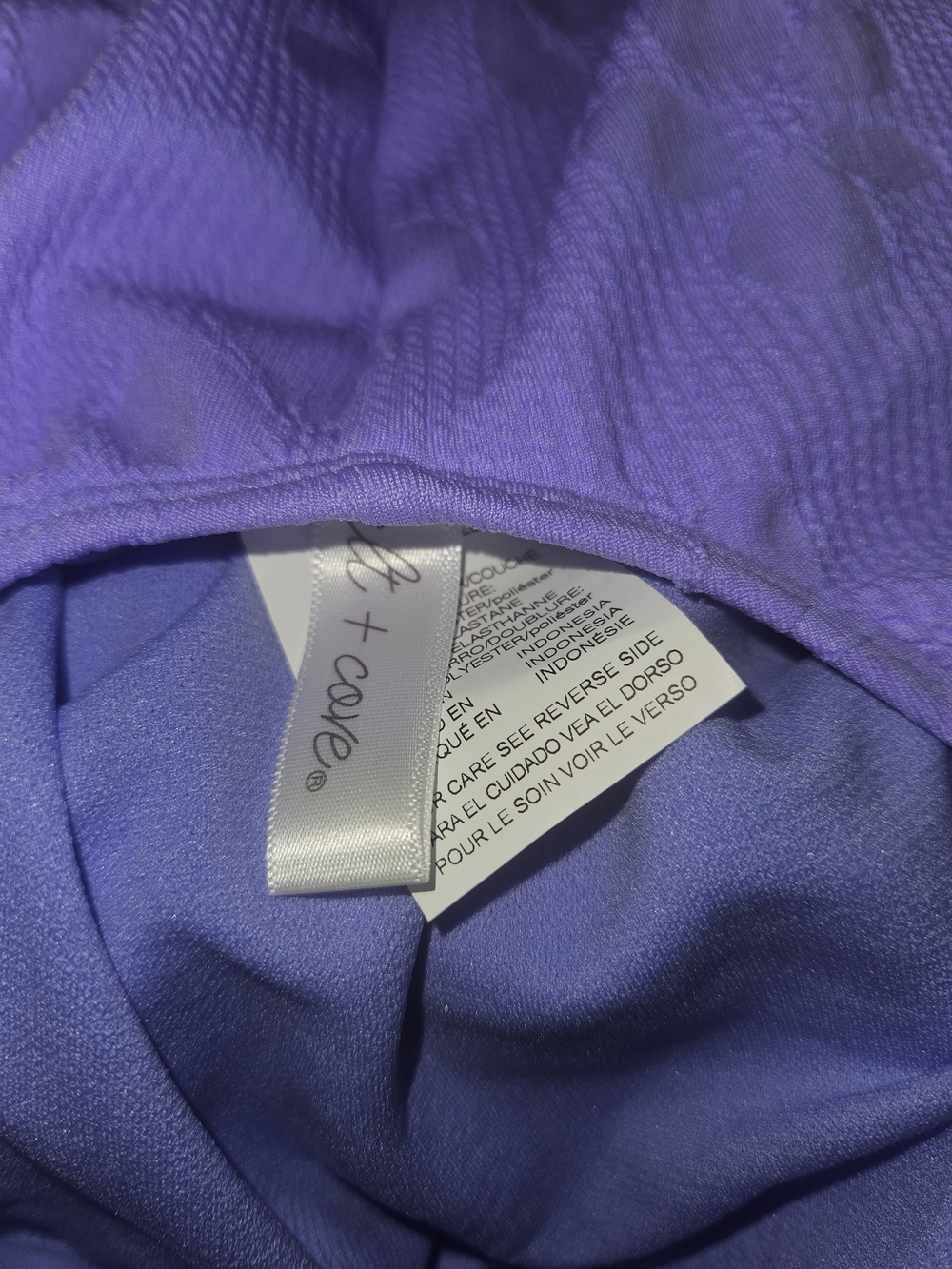 Salt+Cove Classic Tank One-Piece Floral Embossed Swimsuit - Lavender - Picture 6 of 7